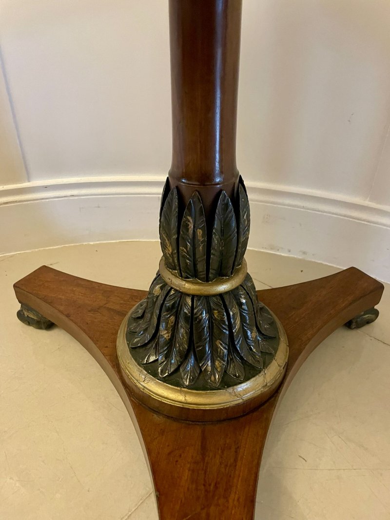 Antique Victorian Quality Circular Specimen Marble Top Lamp/Centre Table - Image 9